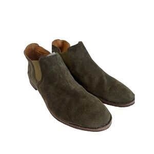 Trask Size 6 Suede Chelsea Boots Olive Green